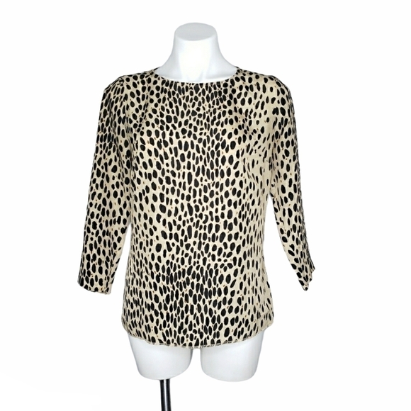 J. Crew Animal Cheetah Print Blouse Top - Picture 1 of 5